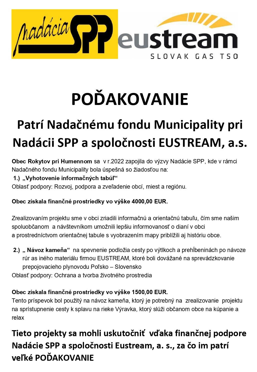 podakovanie